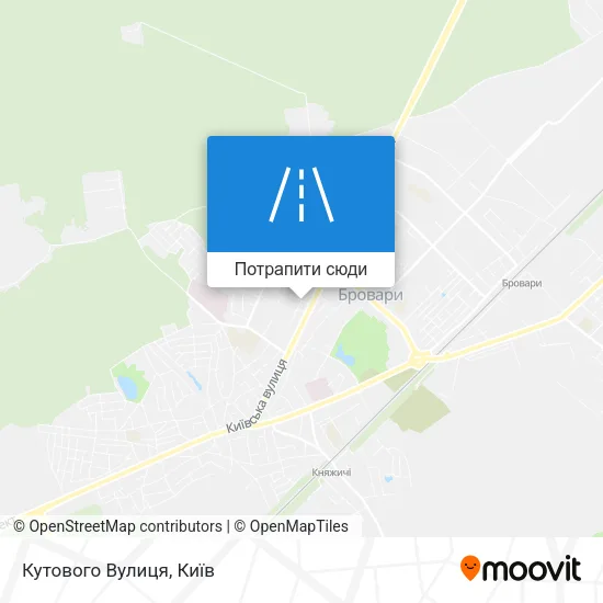 Карта Кутового Вулиця