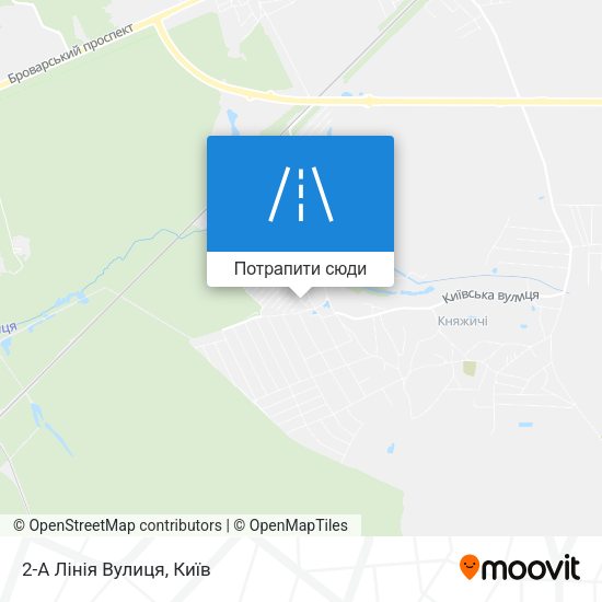 Карта 2-А Лінія Вулиця