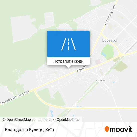 Карта Благодатна Вулиця