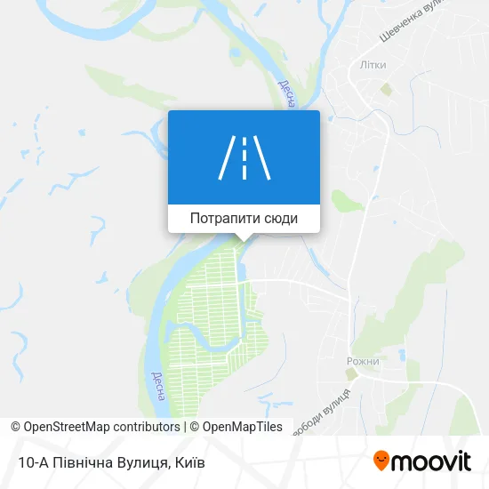 Карта 10-А Північна Вулиця