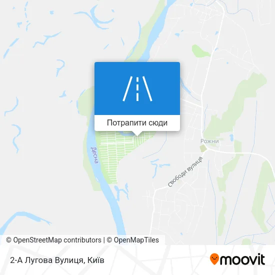 Карта 2-А Лугова Вулиця