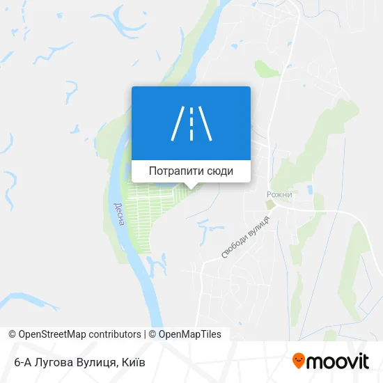 Карта 6-А Лугова Вулиця
