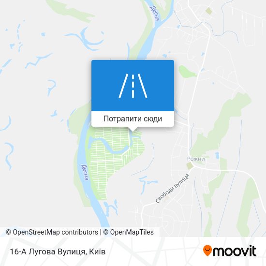 Карта 16-А Лугова Вулиця