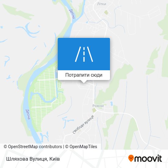 Карта Шляхова Вулиця