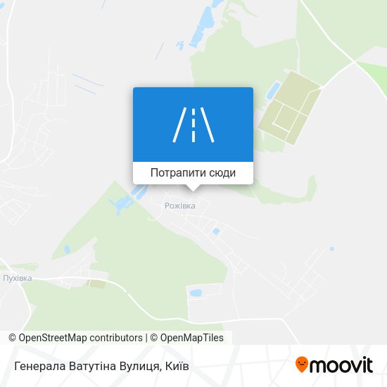 Карта Генерала Ватутіна Вулиця