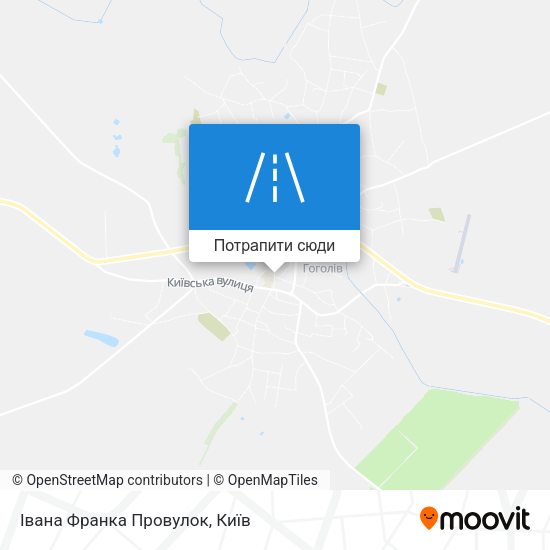 Карта Івана Франка Провулок