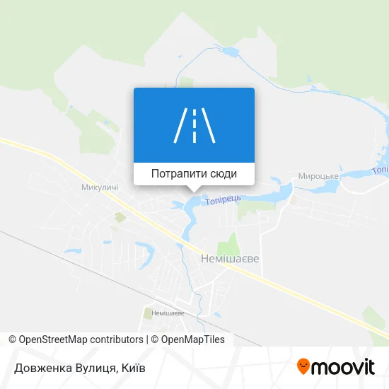 Карта Довженка Вулиця