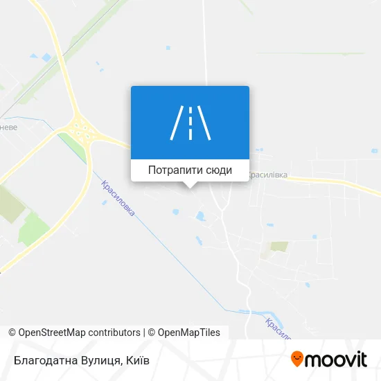 Карта Благодатна Вулиця
