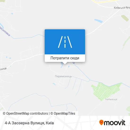 Карта 4-А Заозерна Вулиця