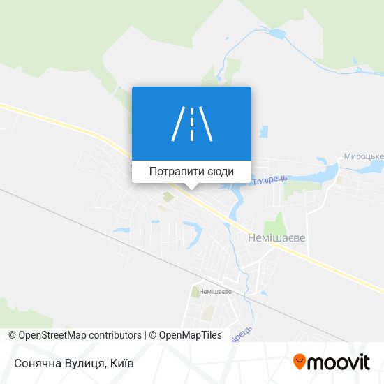 Карта Сонячна Вулиця