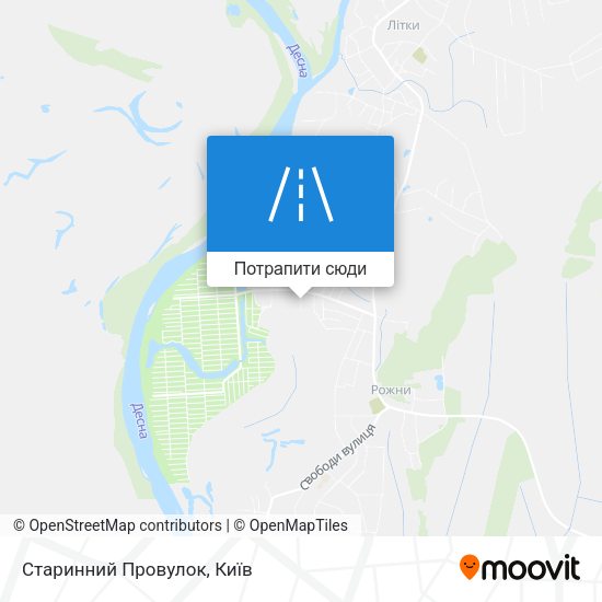 Карта Старинний Провулок