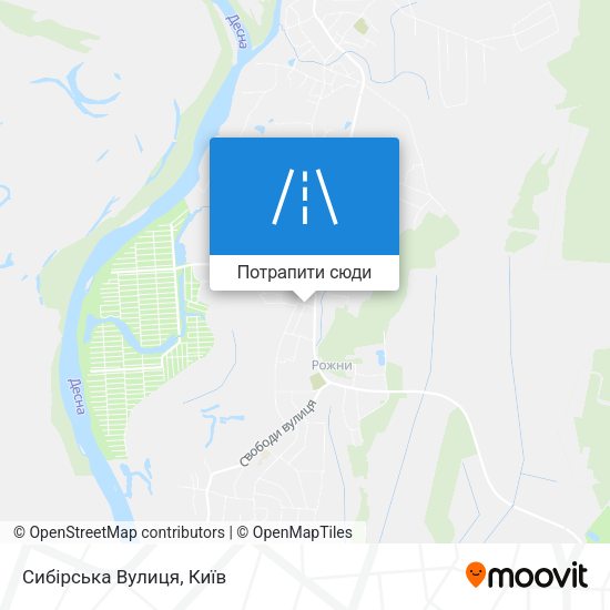 Карта Сибірська Вулиця