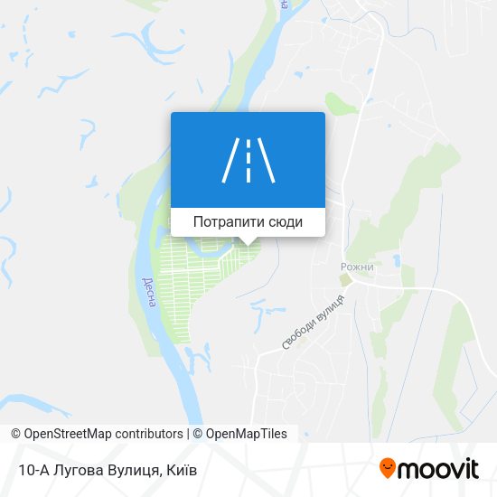 Карта 10-А Лугова Вулиця