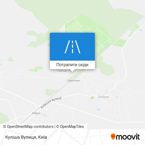 Карта Куліша Вулиця