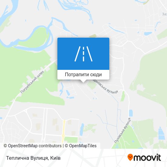 Карта Теплична Вулиця