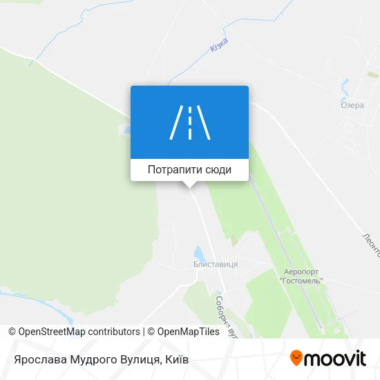 Карта Ярослава Мудрого Вулиця