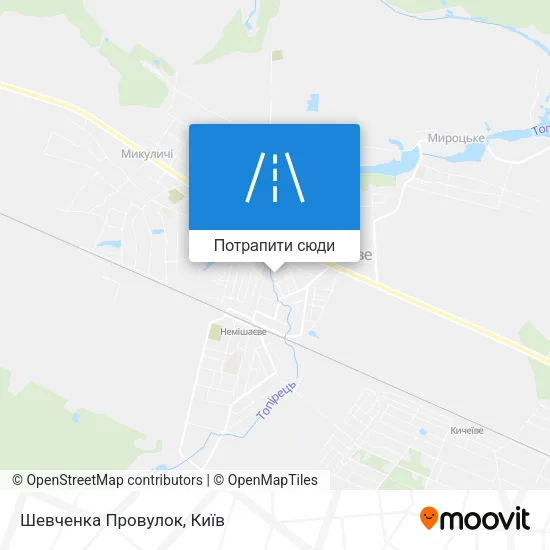 Карта Шевченка Провулок