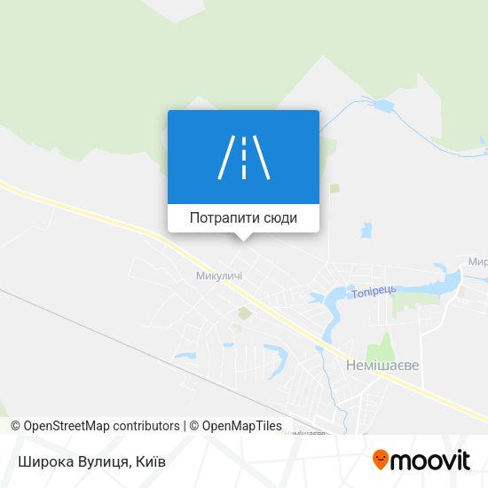 Карта Широка Вулиця