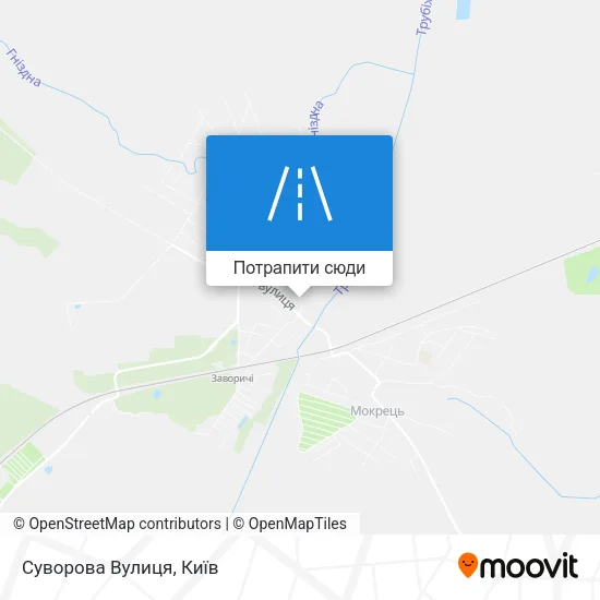 Карта Суворова Вулиця