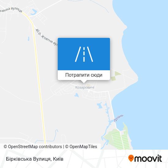 Карта Бірківська Вулиця