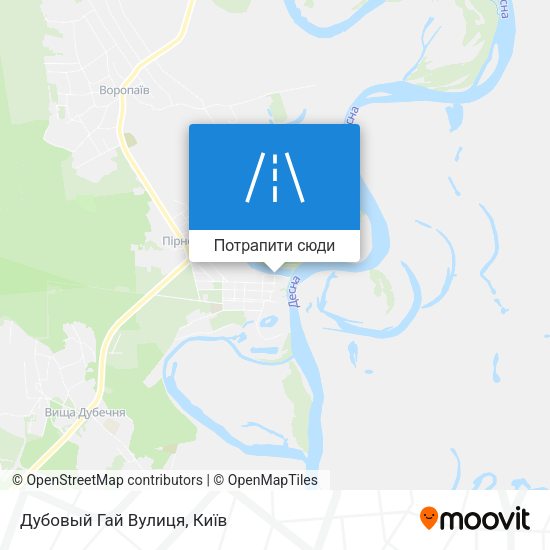 Карта Дубовый Гай Вулиця