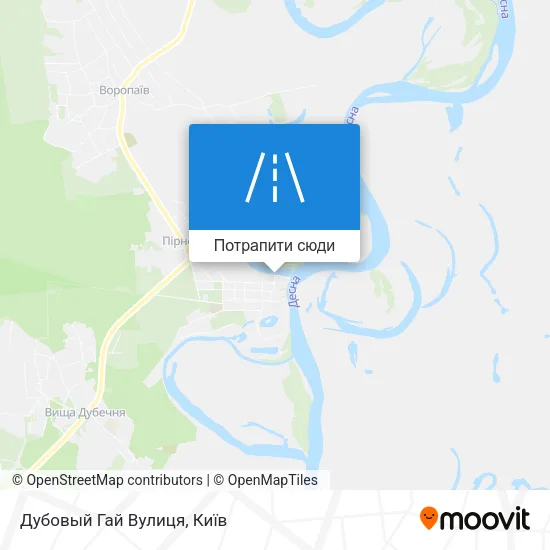 Карта Дубовый Гай Вулиця