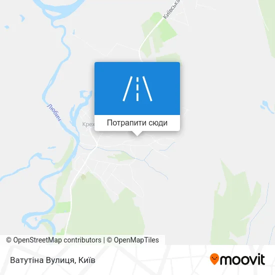 Карта Ватутіна Вулиця