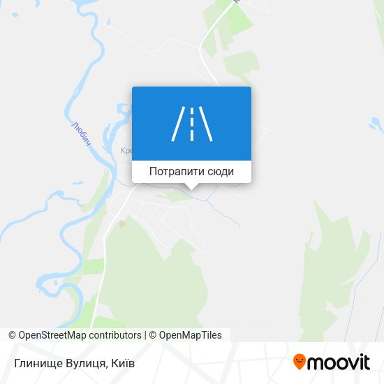 Карта Глинище Вулиця