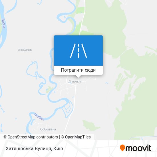 Карта Хатянівська Вулиця