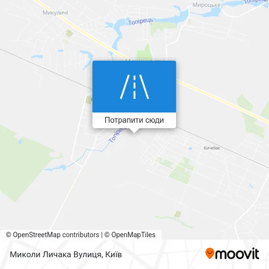 Карта Миколи Личака Вулиця