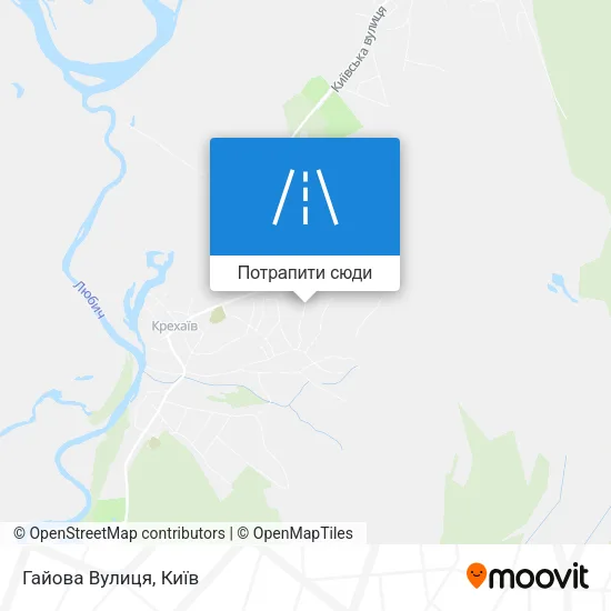 Карта Гайова Вулиця