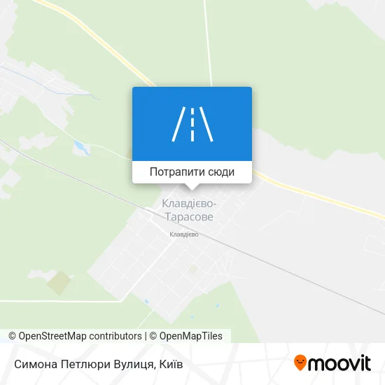 Карта Симона Петлюри Вулиця
