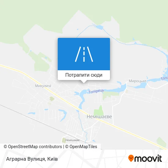 Карта Аграрна Вулиця