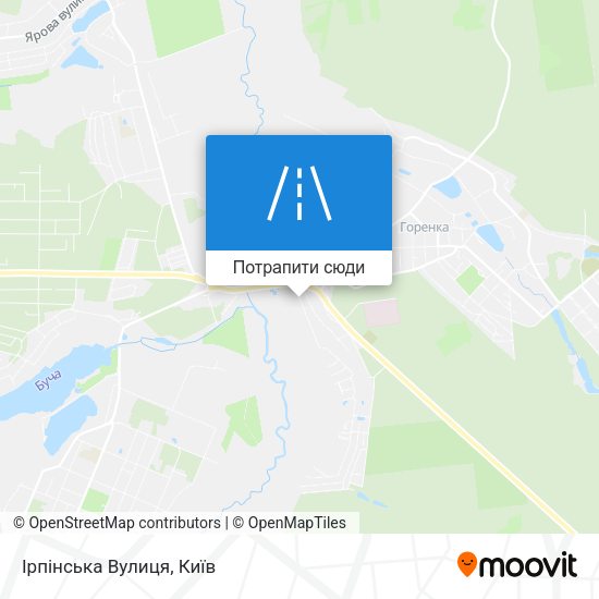Карта Ірпінська Вулиця