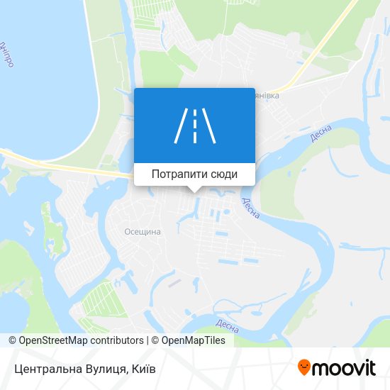 Карта Центральна Вулиця