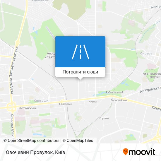 Карта Овочевий Провулок
