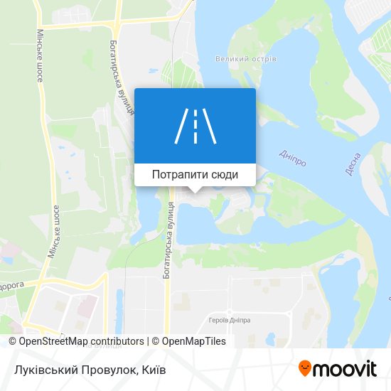 Карта Луківський Провулок