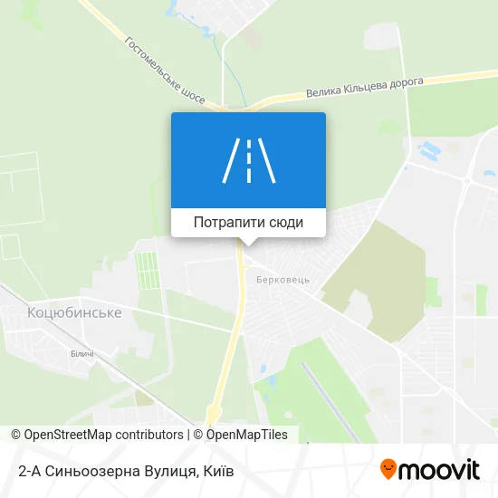 Карта 2-А Синьоозерна Вулиця