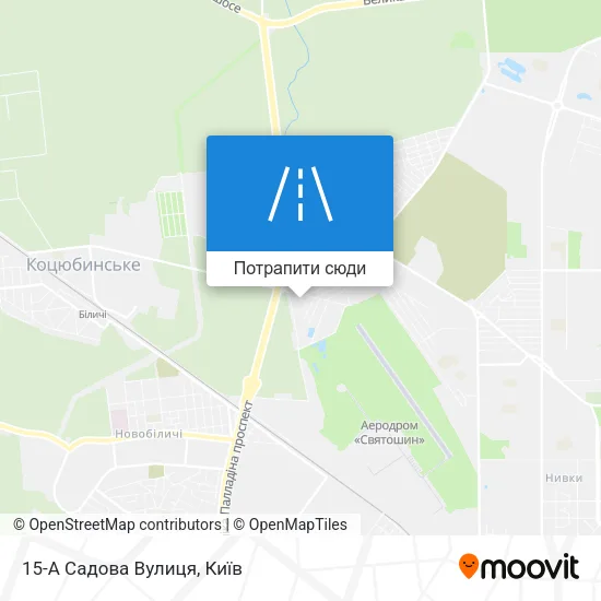 Карта 15-А Садова Вулиця