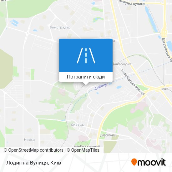 Карта Лодигіна Вулиця