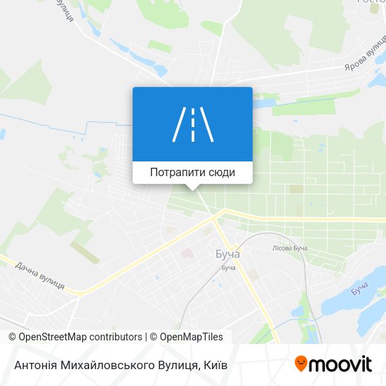 Карта Антонія Михайловського Вулиця