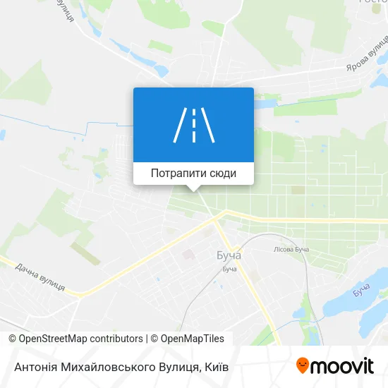 Карта Антонія Михайловського Вулиця