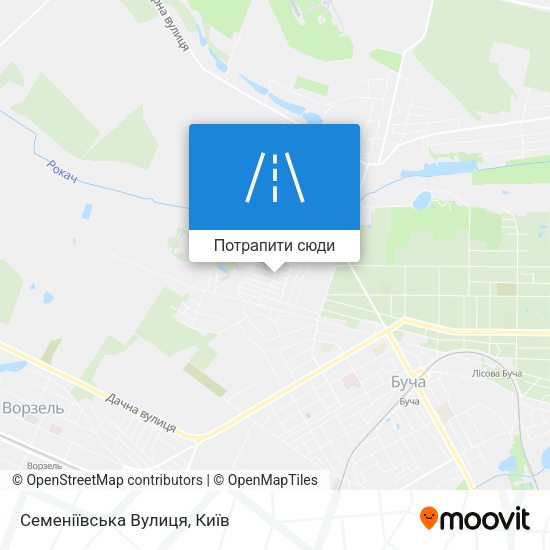 Карта Семеніївська Вулиця