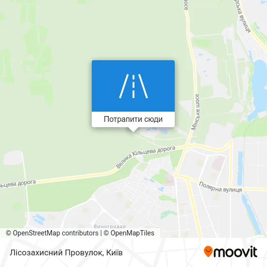 Карта Лісозахисний Провулок