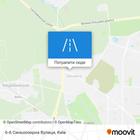 Карта 6-А Синьоозерна Вулиця
