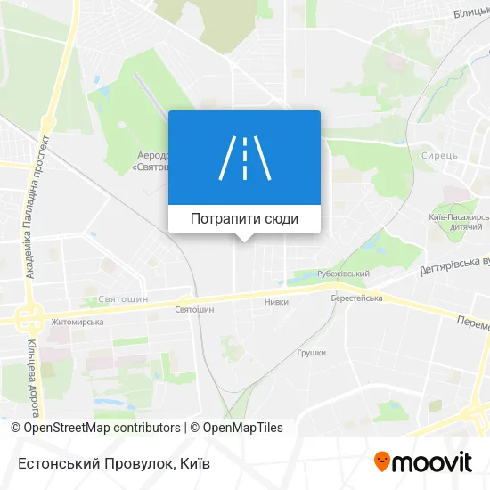 Карта Естонський Провулок