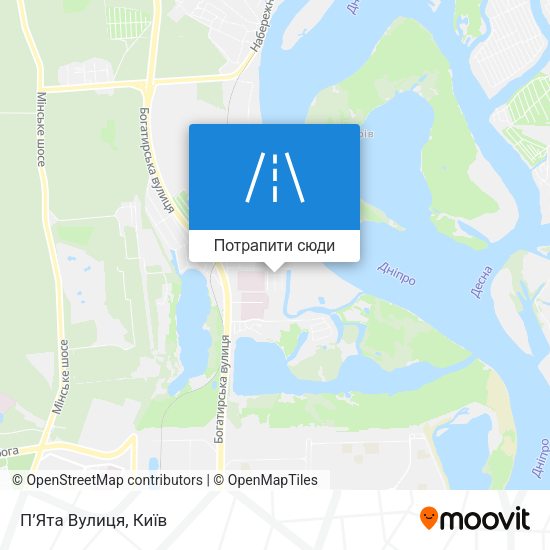 Карта П’Ята Вулиця