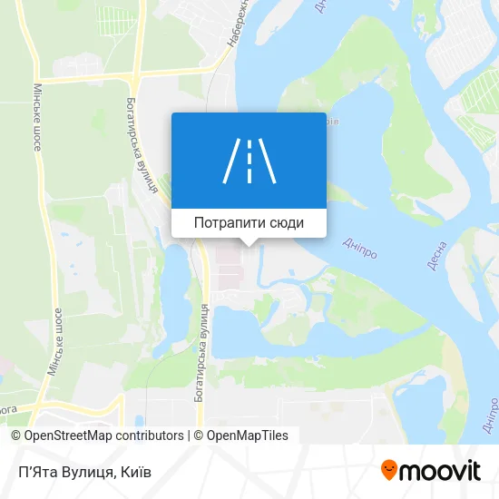 Карта П’Ята Вулиця