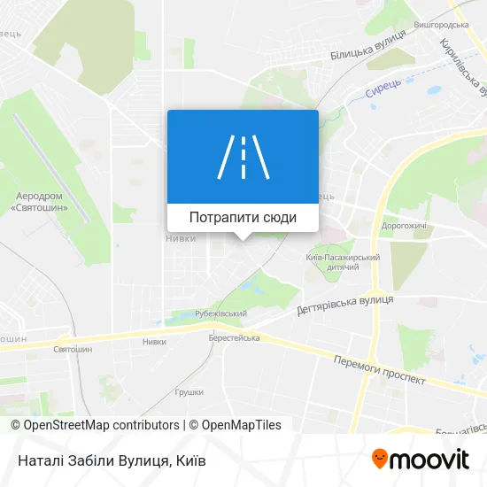 Карта Наталі Забіли Вулиця