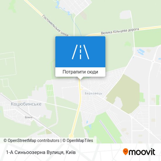 Карта 1-А Синьоозерна Вулиця